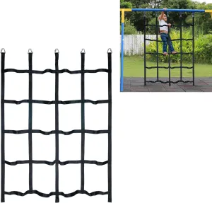 Climbing Net for Kids Outdoor, Climbing Cargo Net, Playground Accessories, Kids Climbing Net Swing set Accessories for Jungle Gyms Playground Obstacle Course Training for Outdoor (Black)