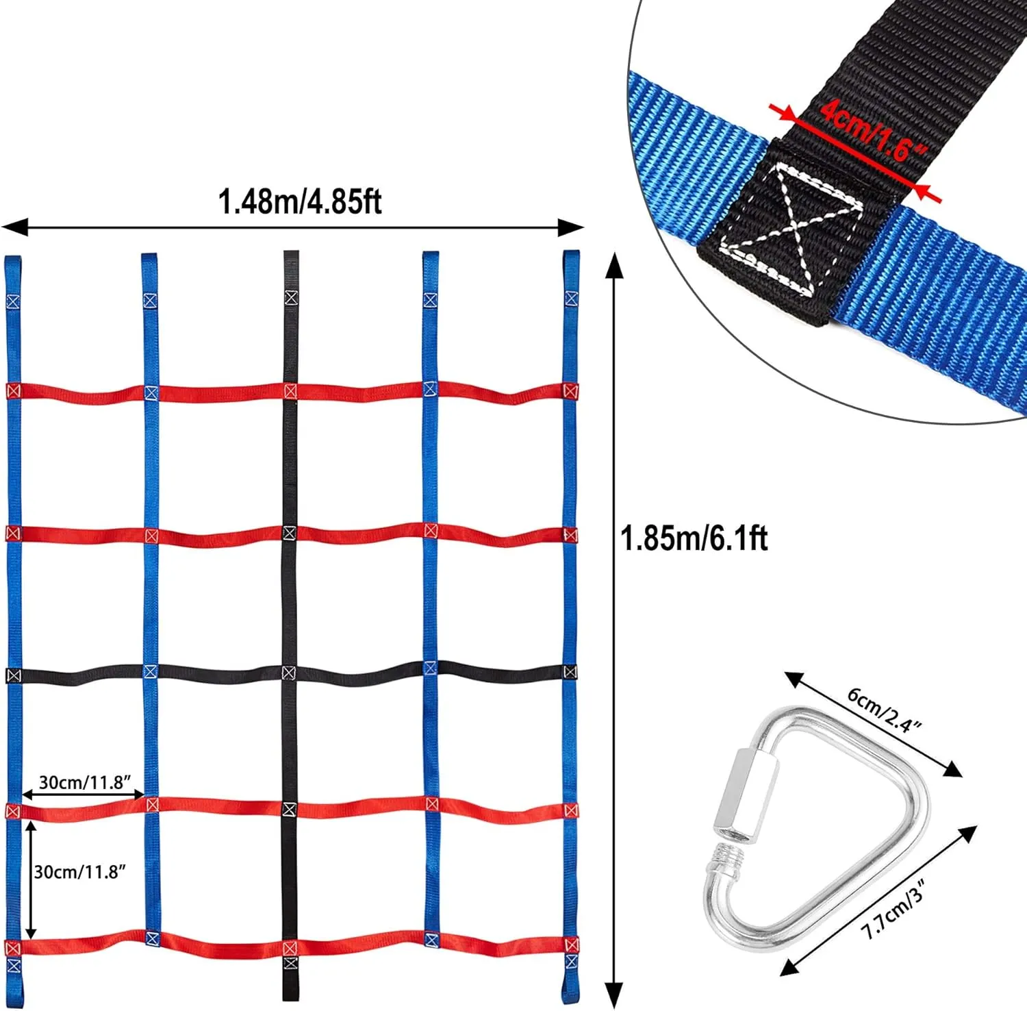 Climbing Net for Kids Outdoor, Climbing Cargo Net, Playground Accessories, Kids Climbing Net Swingset Accessories for Jungle Gyms Playground Obstacle Course Training for Outdoor