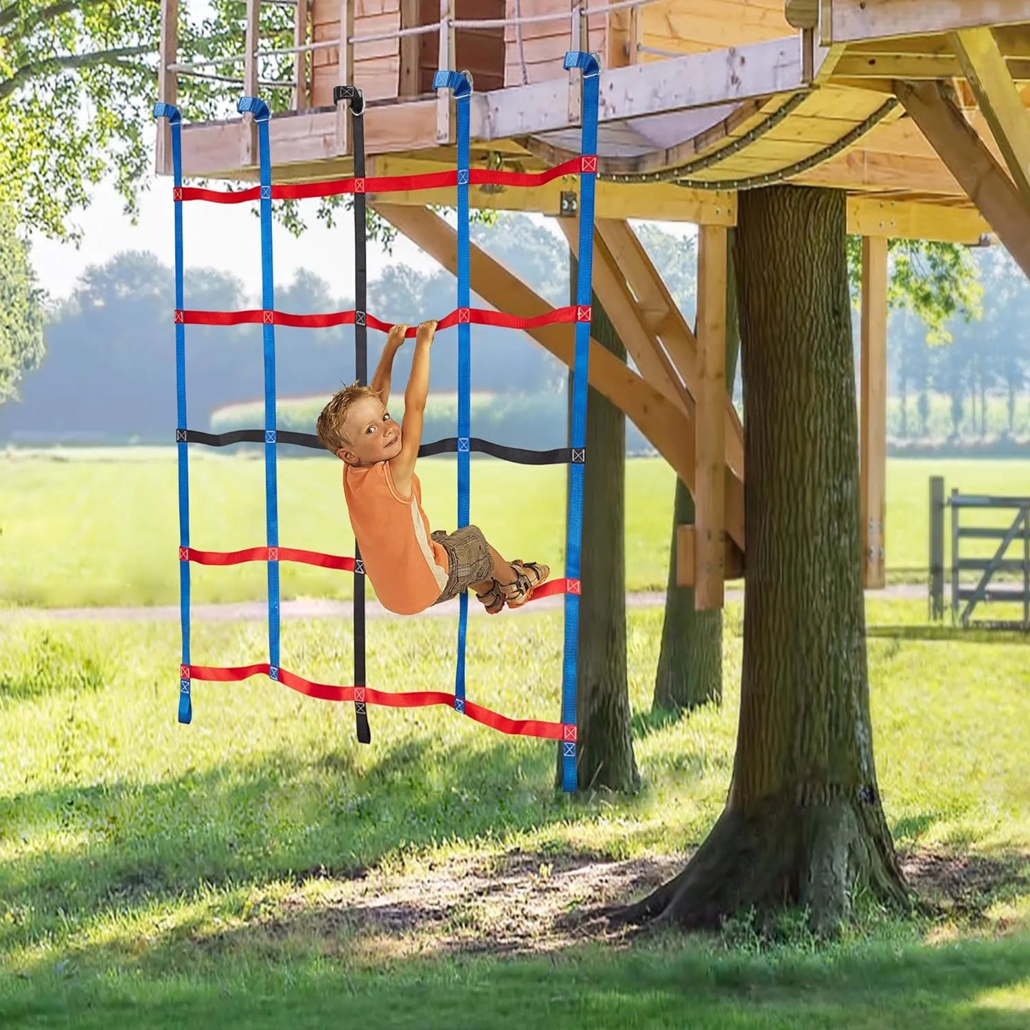 Climbing Net for Kids Outdoor, Climbing Cargo Net, Playground Accessories, Kids Climbing Net Swingset Accessories for Jungle Gyms Playground Obstacle Course Training for Outdoor