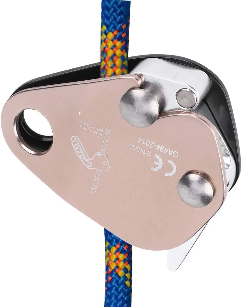 Climbing Rope Grab,Self Braking Climbing Stop Descender Rappelling Rigging Plate for & Arborist