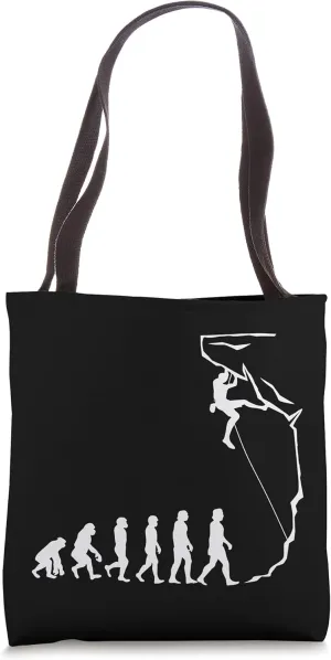 Climbing Shirt, Evolution of Climbing, Bouldering Tote Bag