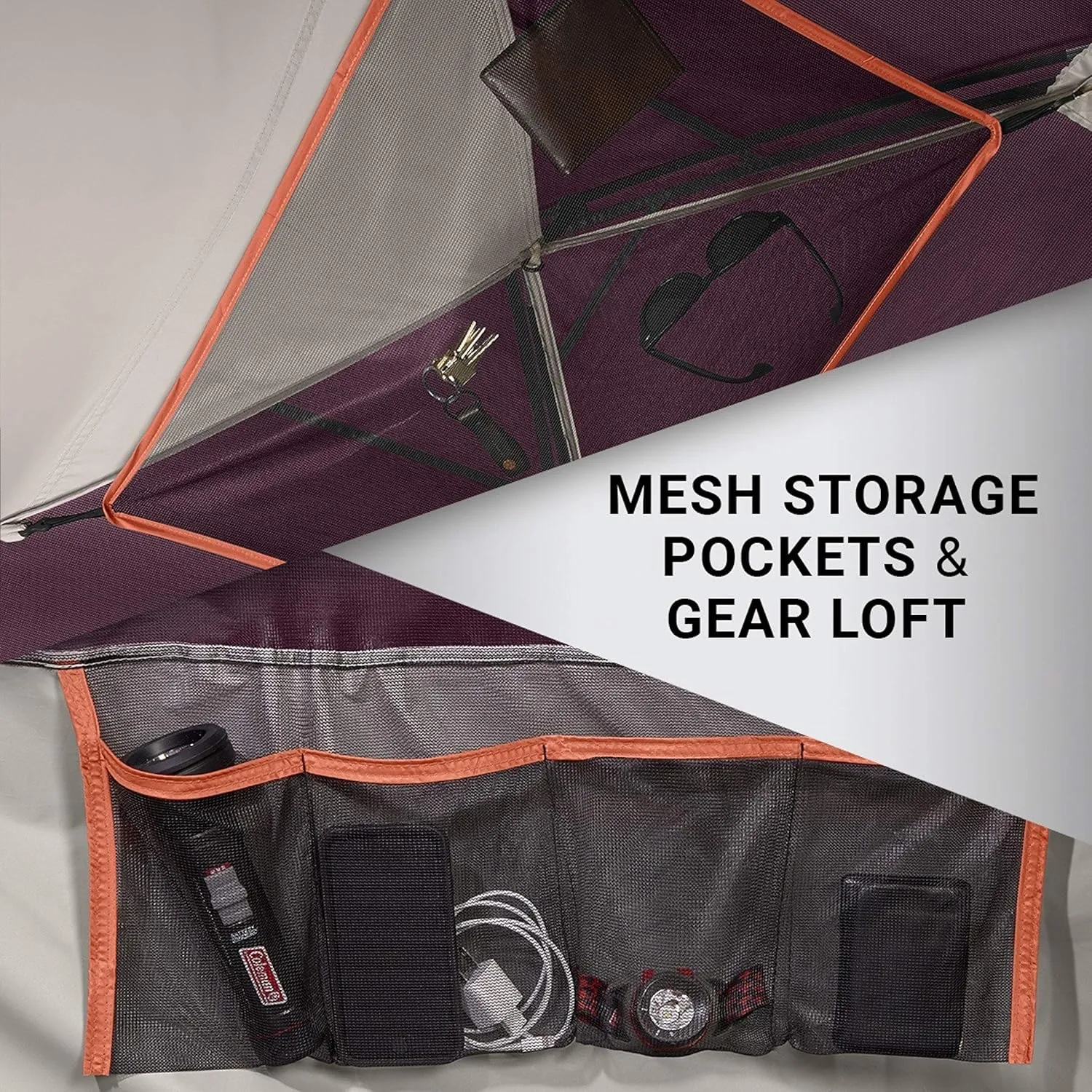 Coleman Skydome Series Camping Tent Weatherproof Tent Includes Pre-Attached Poles Rainfly Carry Bag and Unique Pattern Sets up in 5 Minutes