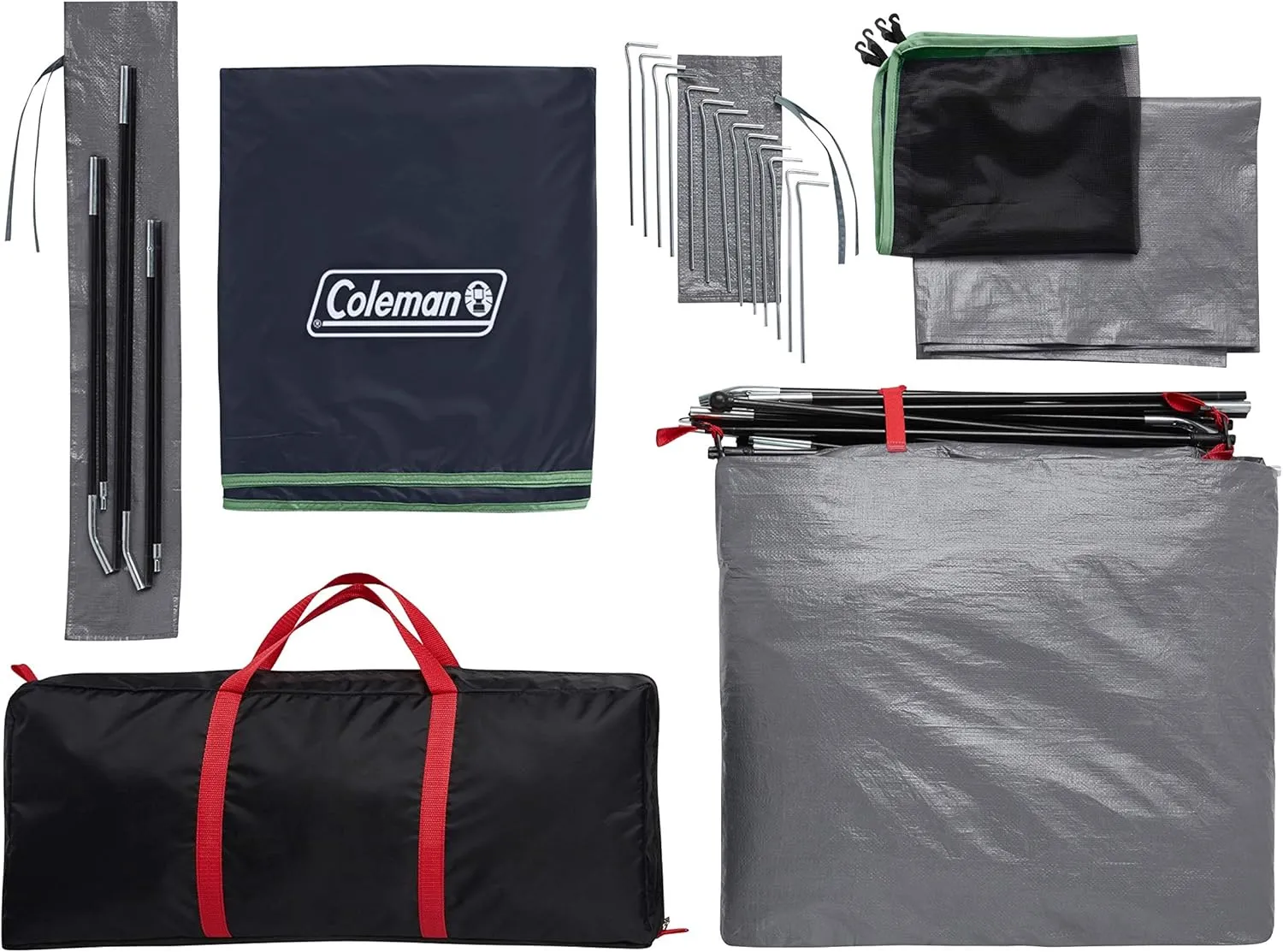Coleman Skydome Series Camping Tent Weatherproof Tent Includes Pre-Attached Poles Rainfly Carry Bag and Unique Pattern Sets up in 5 Minutes