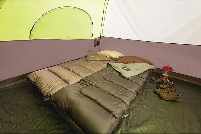 Coleman Steel Creek Fast Pitch Dome Camping Tent with Screened Porch, 6-Person Tent Includes Pre-Attached Poles, Integrated Rainfly, and Screened-In Porch, Sets Up in 7 Minutes
