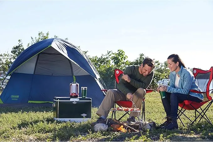 Coleman Sundome Camping Tent, 2/3/4/6 Person Dome Tent with Snag-Free Poles for Easy Setup in Under 10 Mins, Included Rainfly Blocks Wind & Rain, Tent for Camping, Festivals, Backyard, Sleepovers