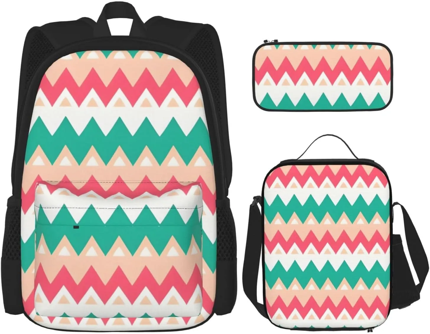 Colour Curve Ripple Chartbackpack 3 Piece Set, Duffel Bag,* Casual Backpack, Girls Boys Backpack For Hiking, School
