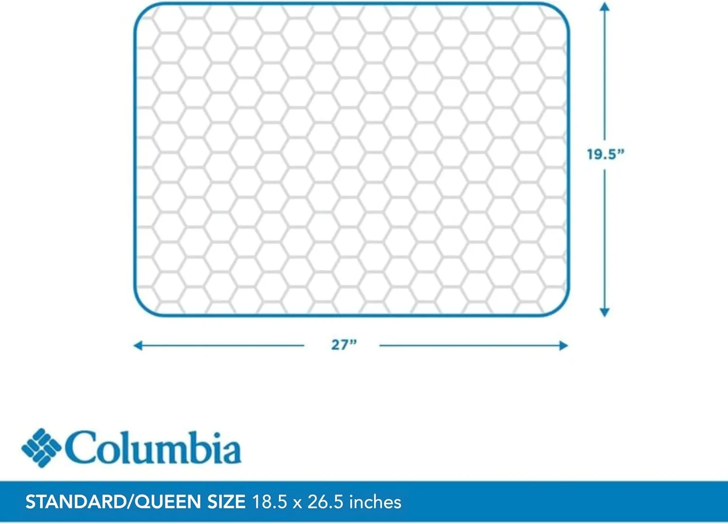 Columbia Comfort Ice Fiber Side Sleeper Down Alternative Bed Pillow with Polyester Fiberfill, Supportive and Cozy Instant Cooling Double Sided Breathable Cover, White, Standard/Queen Pack of 1