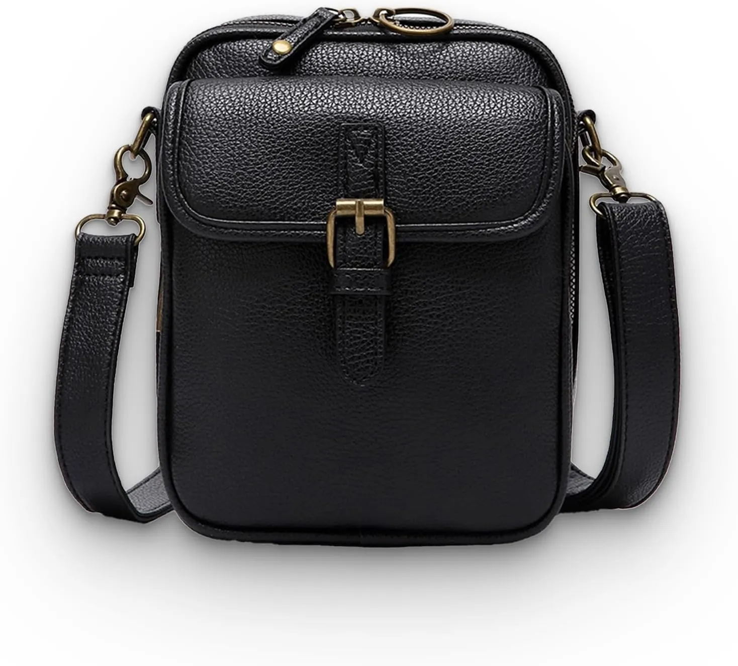 Comebybuy Purse Vintage Mini Messenger Bag, Leather Vintage Double Layer Large Capacity Messenger Bag For Women
