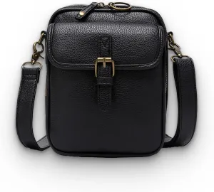Comebybuy Purse Vintage Mini Messenger Bag, Leather Vintage Double Layer Large Capacity Messenger Bag For Women