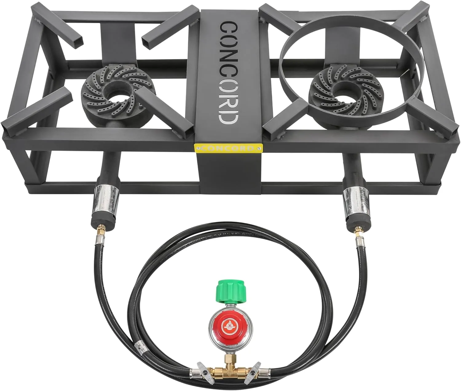 CONCORD THE BLOCK BURNER MAX Double Propane Outdoor Burner. 200,000 Total BTU. Wok Burner. Great for Home Brewing, Stir Frying, Camping, Tailgating, and More!