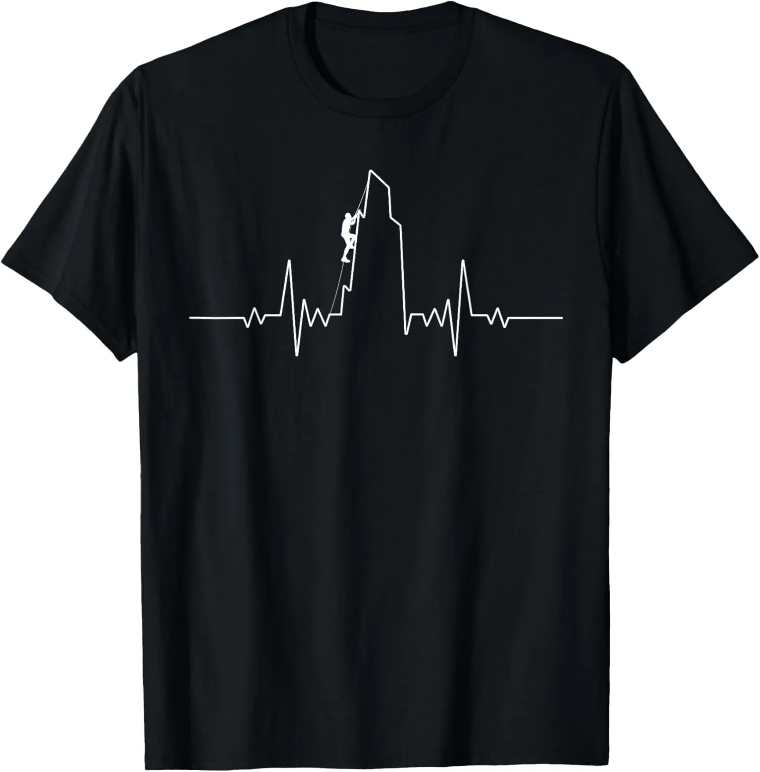 Cool Rock Climbing For Men Women Mountain Rock Climbers EKG T-Shirt