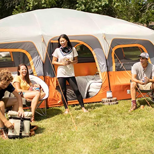 Core 12-Person Multi-Room Camping Tent for Large Familes: Height 8'2",