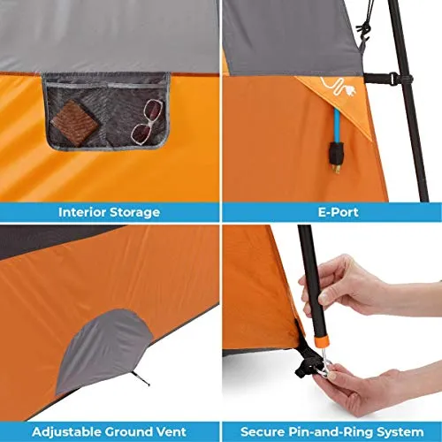 Core 12-Person Multi-Room Camping Tent for Large Familes: Height 8'2",