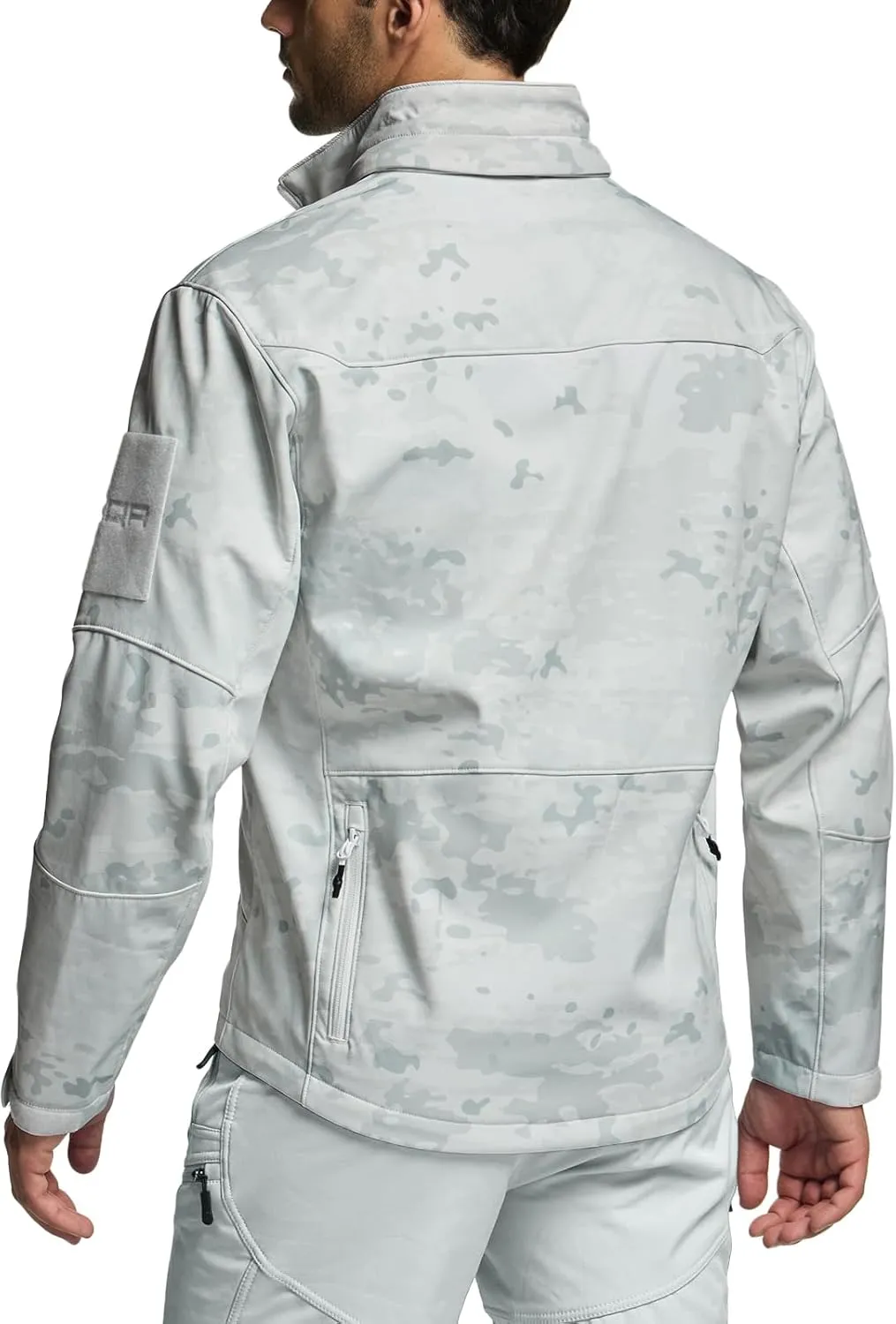 CQR Men's Fleece Lined Tactical Softshell Jackets, Lightweight Water Resistant Hunting Hiking Jacket, Winter Outdoor Jacket