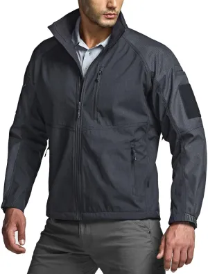 CQR Men's Fleece Lined Tactical Softshell Jackets, Lightweight Water Resistant Hunting Hiking Jacket, Winter Outdoor Jacket
