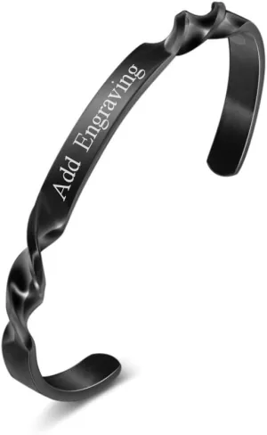 Custom Adjustable Stainless Steel Women Bracelets Personalized Names Cuff Bangle Bracelets for Friends