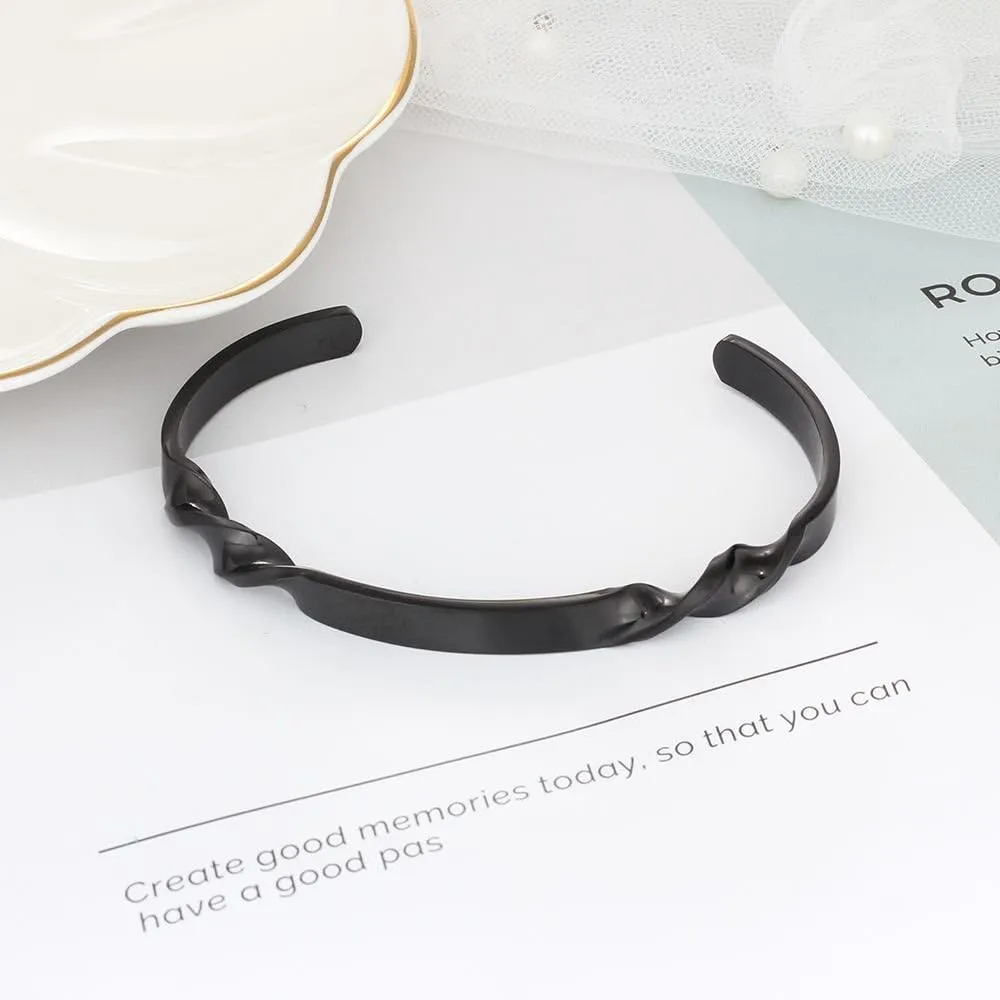 Custom Adjustable Stainless Steel Women Bracelets Personalized Names Cuff Bangle Bracelets for Friends