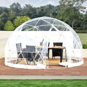 CZGBRO Bubble Tent Dome House Camping 12ft, Garden Outdoor Clear Shelter Geodesic 5-7 Person for Backyard Patios, Canopy Gazebos Screen House Room Lean to Greenhouse