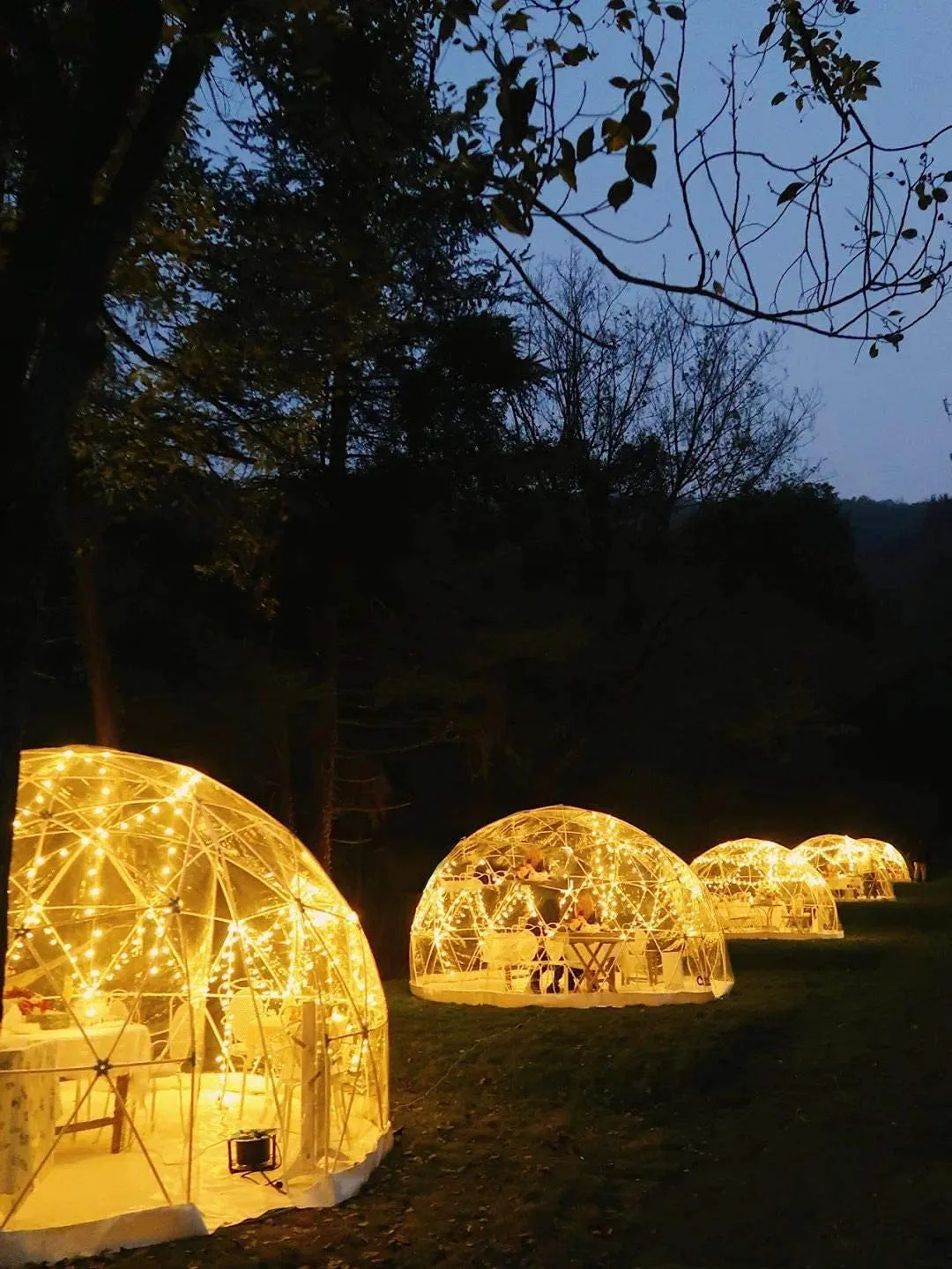 CZGBRO Bubble Tent Dome House Camping 12ft, Garden Outdoor Clear Shelter Geodesic 5-7 Person for Backyard Patios, Canopy Gazebos Screen House Room Lean to Greenhouse