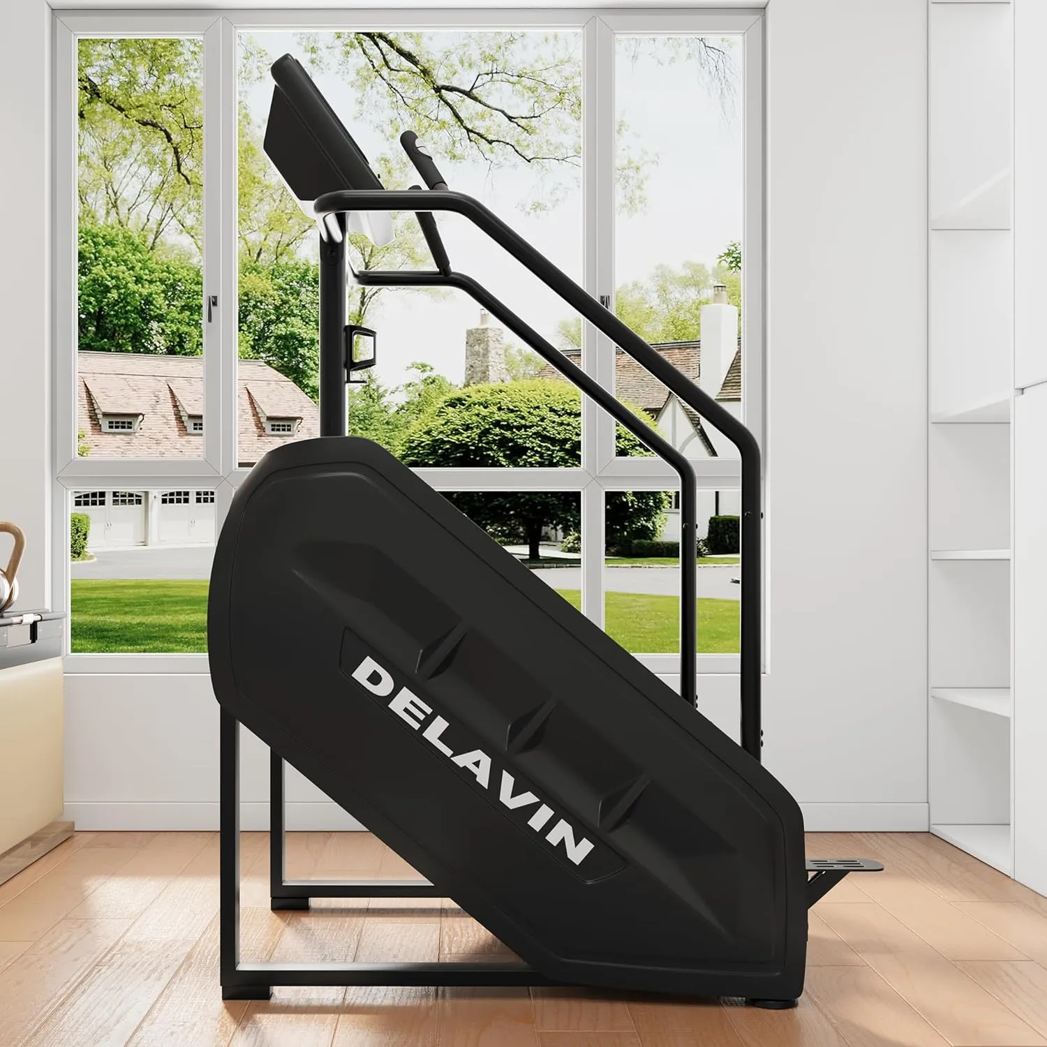 DELAVIN Stair Stepper with LED Screen, Commercial Grade Stepper Machine with 15 Speed Levels, Stepmill Exercise Machine with 440 LBS Capacity, Stair Climber for Cardio and Lower Body Workouts (FBA)