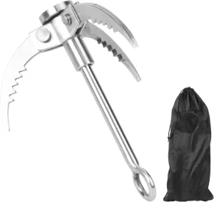 Demeras Grappling Hook Foldable Climbing Claws Climbing Claws Anchor Hook for Camping Hiking