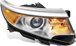 DNA MOTORING Right OE Style Headlight Compatible with 11-14 Ford Edge SE SEL Limited Models,OEM-HL-0232-R
