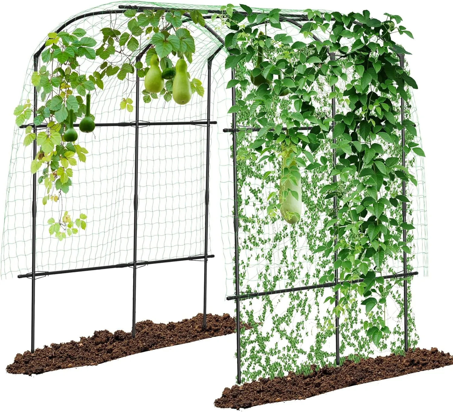DoCred Tall Garden Arch Trellis for Climbing Plants, 87in Tall Metal Plant Support Trellis Archway for Climbing Vine Vegetable/Fruit/Flower Outdoor Yard Lawn Garden Arch Tunnel Trellis