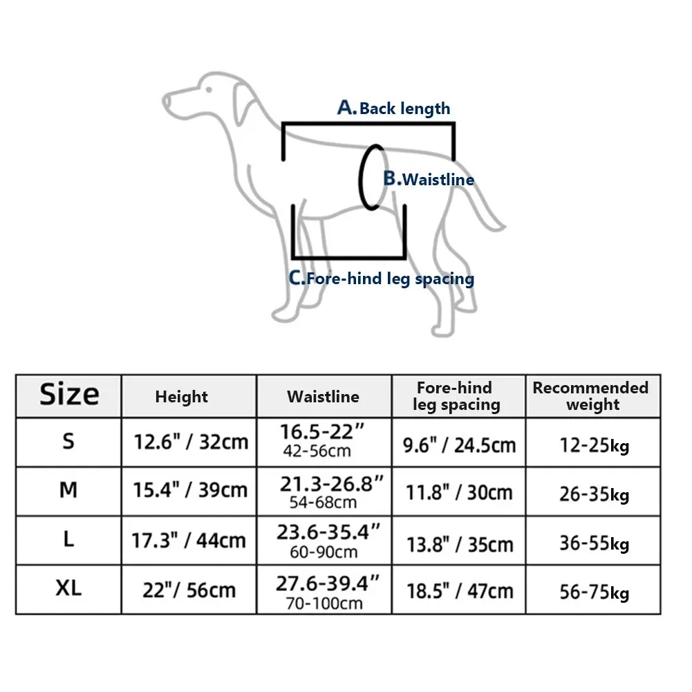 Dog Sling Carrier Dog Carry Sling Pet Legs Support & Rehabilitation Dog Lift Harness For Up And Down Stairs Arthritis