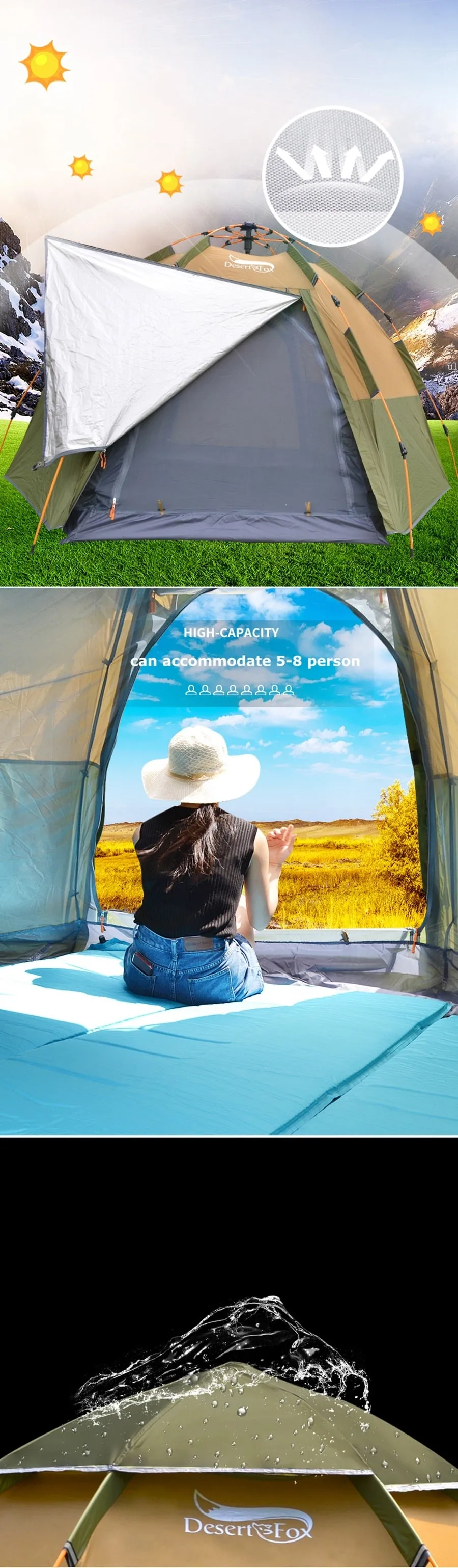 Dome Automatic Tent ,3-4 Person