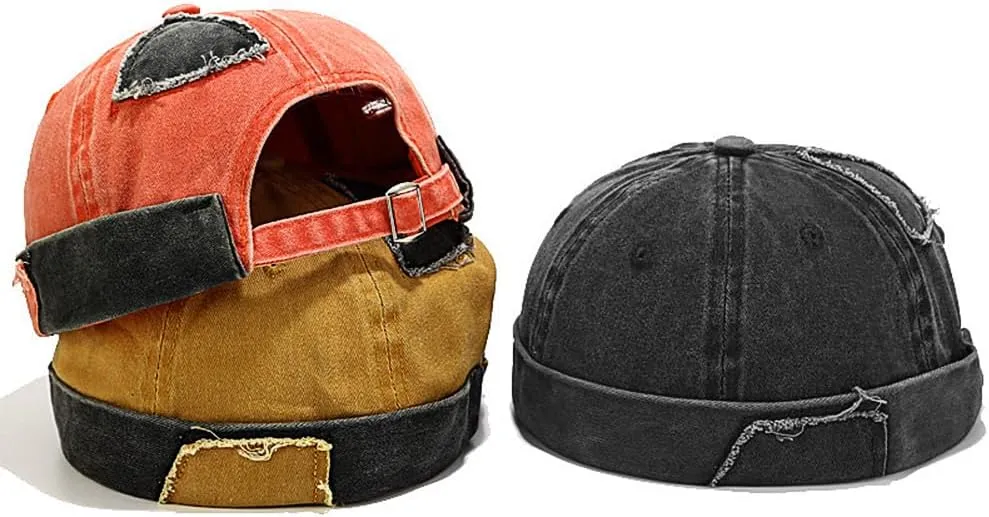 Dome Brimless Hats for Women Men Sailor Docker Beanie Cap Hip Hop Skull Caps