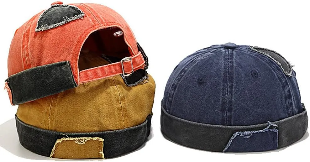 Dome Brimless Hats for Women Men Sailor Docker Beanie Cap Hip Hop Skull Caps