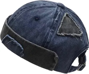 Dome Brimless Hats for Women Men Sailor Docker Beanie Cap Hip Hop Skull Caps