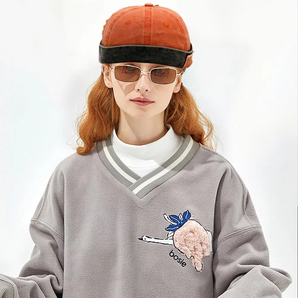 Dome Brimless Hats for Women Men Sailor Docker Beanie Cap Hip Hop Skull Caps