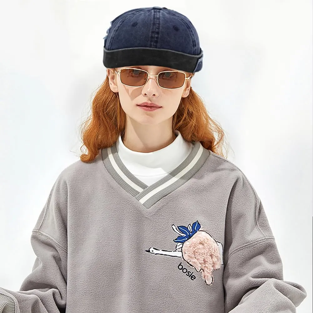 Dome Brimless Hats for Women Men Sailor Docker Beanie Cap Hip Hop Skull Caps