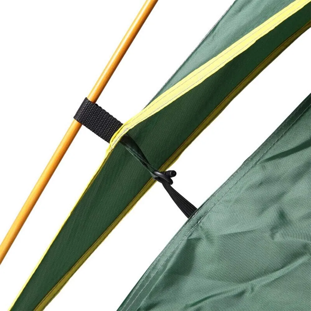 Dome Light Camping Tent Dome Camping Tent Instant Pop Up Tent Sun Shelter 3-4 People Double Doors Portable Tent, 220X190X120CM, Green