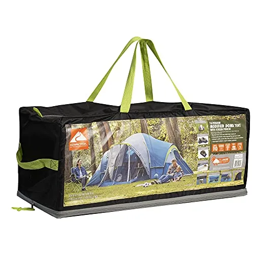 Dome Tent Ozark Trail 10-Person Family Camping Tent with 3 Rooms