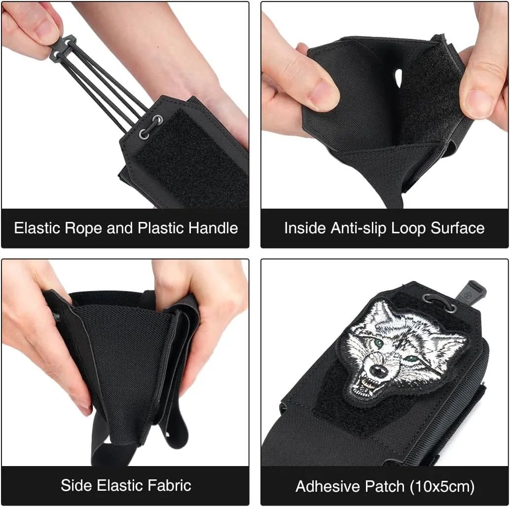 Double 5.56mm Magazine Pouches Elastic Double-Stack Rifle Magazine Carriers Tactical Mag Pouch Single7.62mm Magazine Holster Bag
