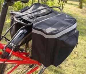 Double Bike Panniers Yosoo Water resistant Cycling ycle Bike Pannier Rear Bag Rack Trunk Rack Back Rear Tail Carrier Trunk Double Pannier Bag (Black)