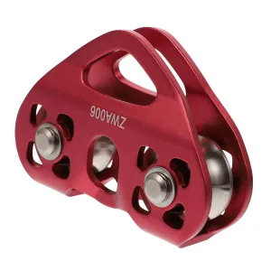 Double Pulley for Hoisting Outdoor Climbing Pulley System Double-axis Heart-Shaped Pulley