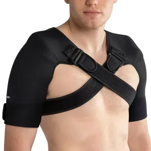 Double Shoulder Brace for Women & Men,Double Support Compression Sleeve for Sleeping,Pain Relief Dual Wrap (XL-Gen2:18"-20.5")