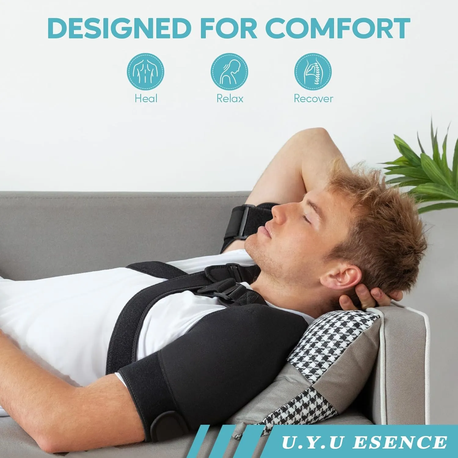 Double Shoulder Brace for Women & Men,Double Support Compression Sleeve for Sleeping,Pain Relief Dual Wrap (XL-Gen2:18"-20.5")