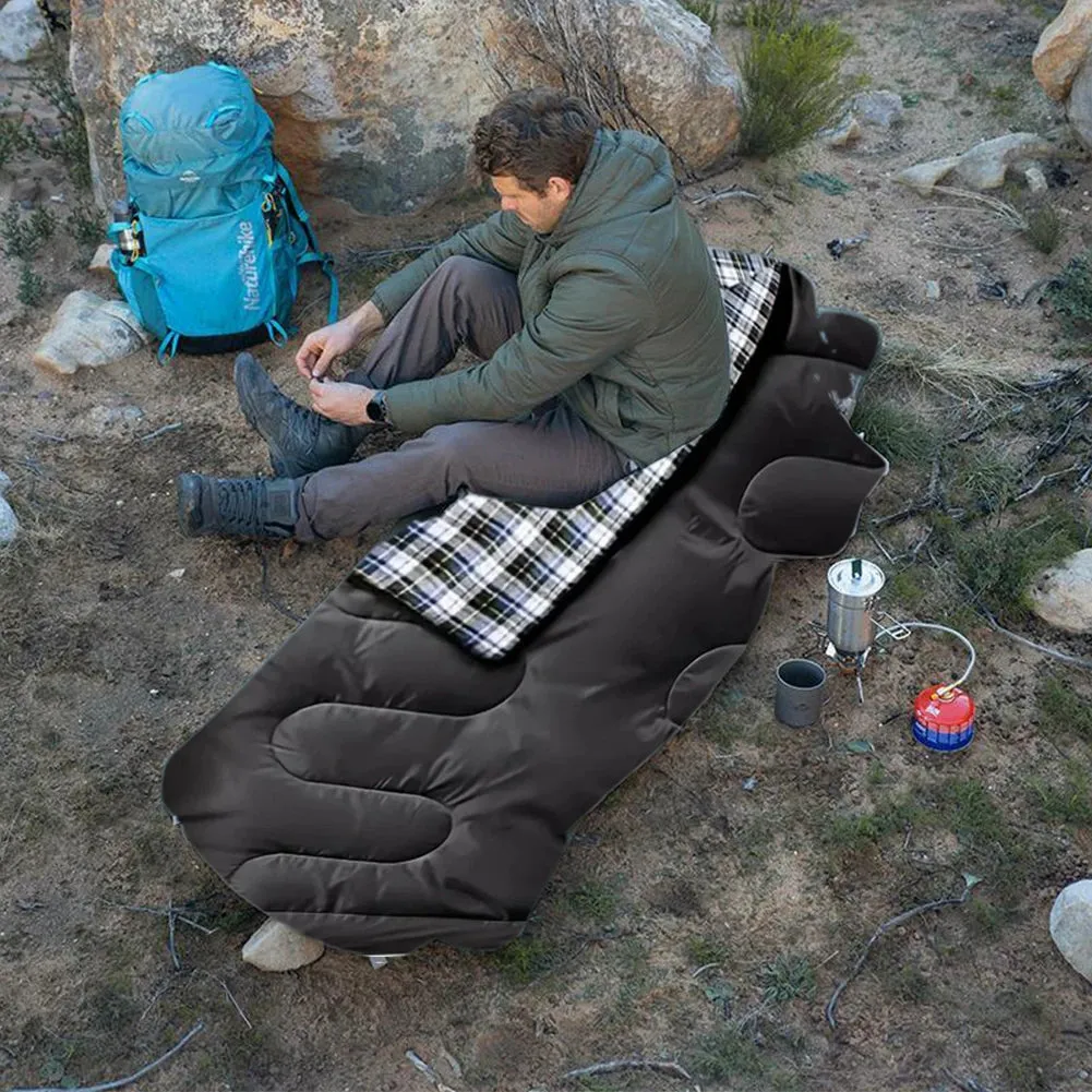 Double Sleeping Bag, For Two Adults (with 2 Pillows)
