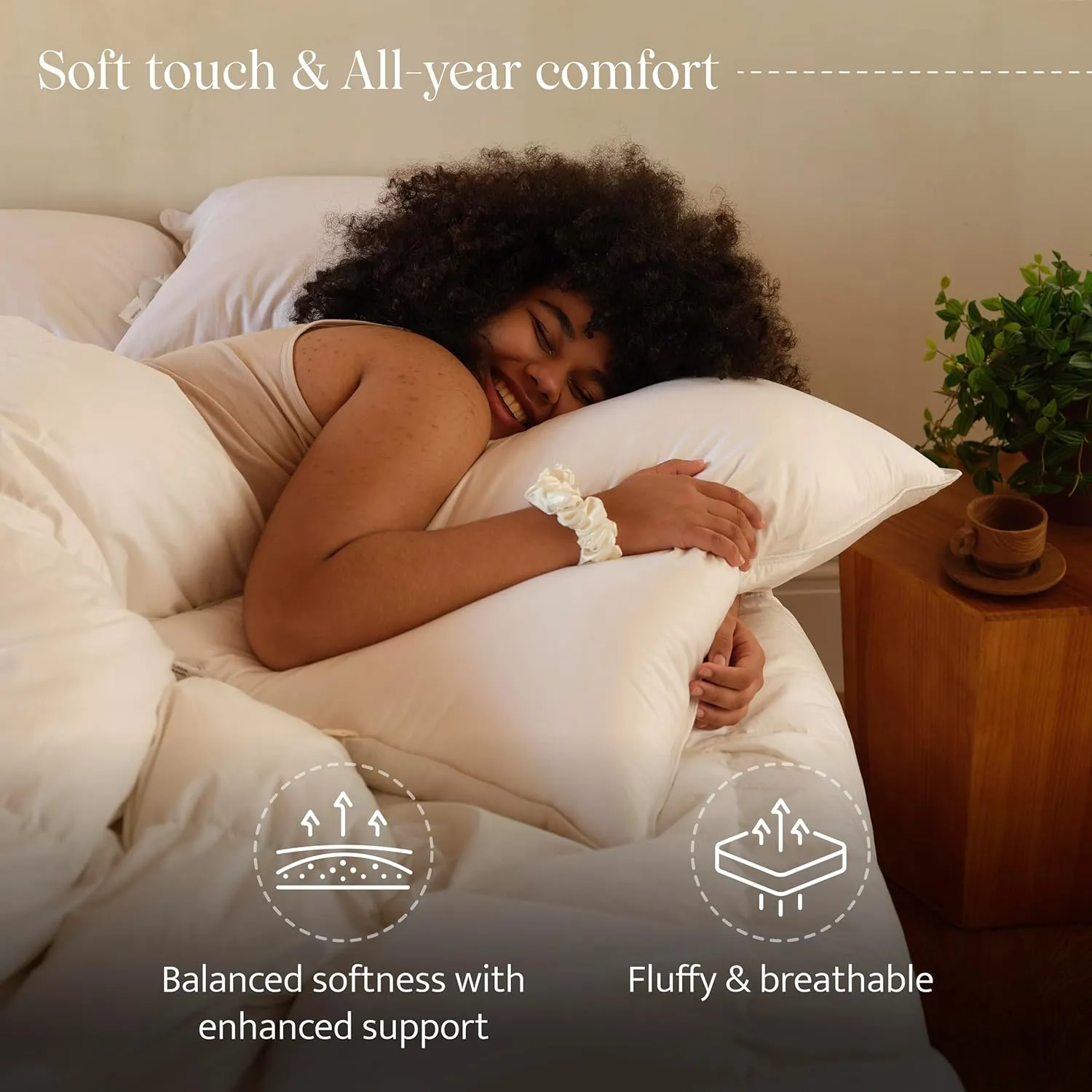 Double Stitch Luxury US White Down Pillow - Made in Canada, 400 Thread Count 100% Cotton Shell, Soft 3-Chamber Sleeping Bed Pillows, 700 Fill Power, Medium, King, 2 Pack (20" x 36") ﻿