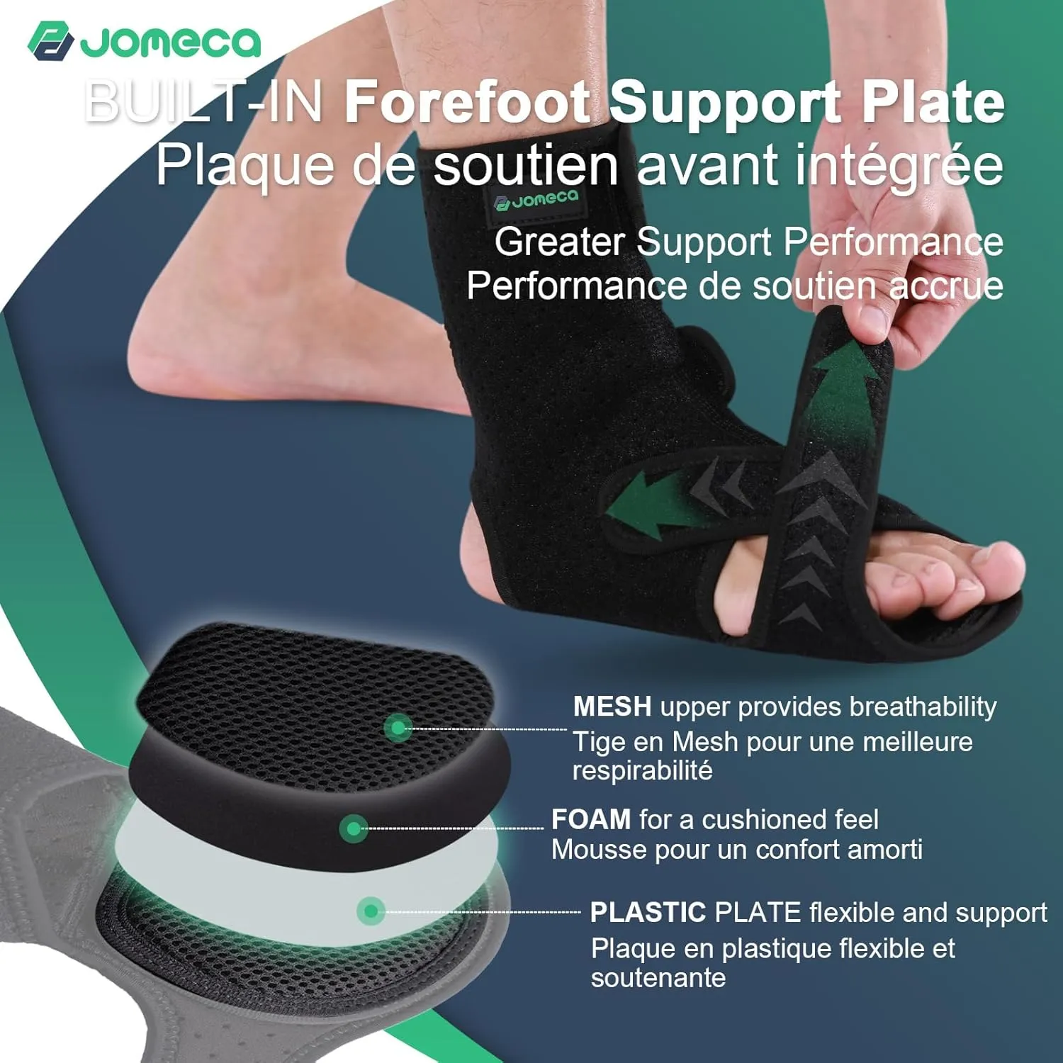 Drop Foot Brace with Arch Support, Adjustable AFO Foot Orthosis Brace for Walking, Relieve the Instability of Lower Limbs by MS, TBI, Stroke, Cerebral Palsy, Fracture FSA or HSA Eligible (Right, X-Large)