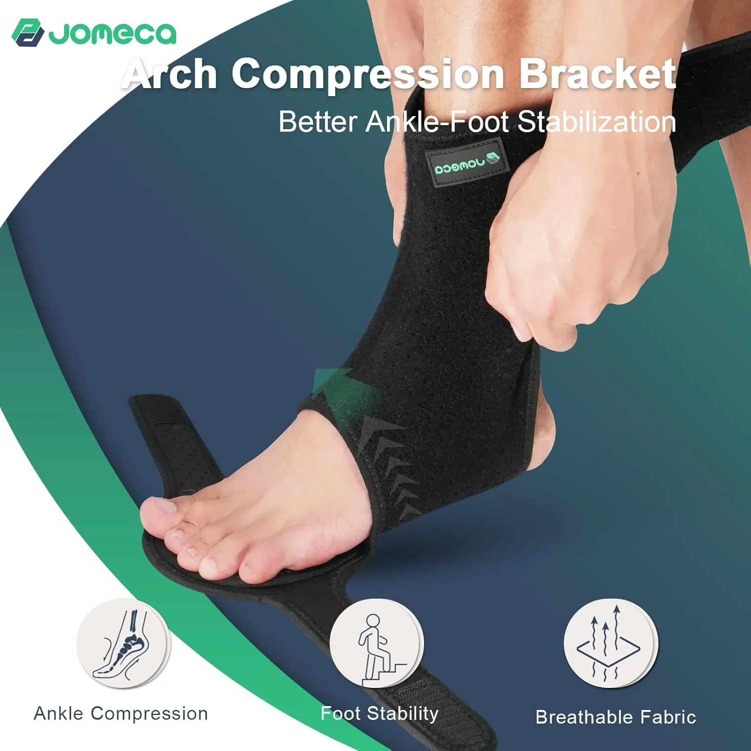 Drop Foot Brace with Arch Support, Medical Grade Adjustable AFO & Foot Orthosis Brace for Walking, Relieve the Instability of Lower Limbs by MS, TBI, Stroke, Cerebral Palsy, Fracture (Left, Medium)