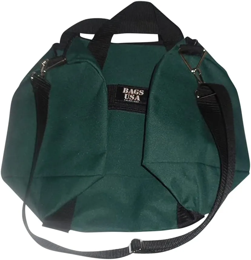Duffle BAG/Gym Bag, Sport Bag with Front Zipper Pocket, Made In USA. (Forest Green)