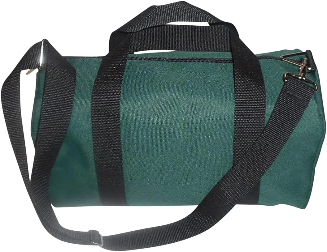 Duffle BAG/Gym Bag, Sport Bag with Front Zipper Pocket, Made In USA. (Forest Green)