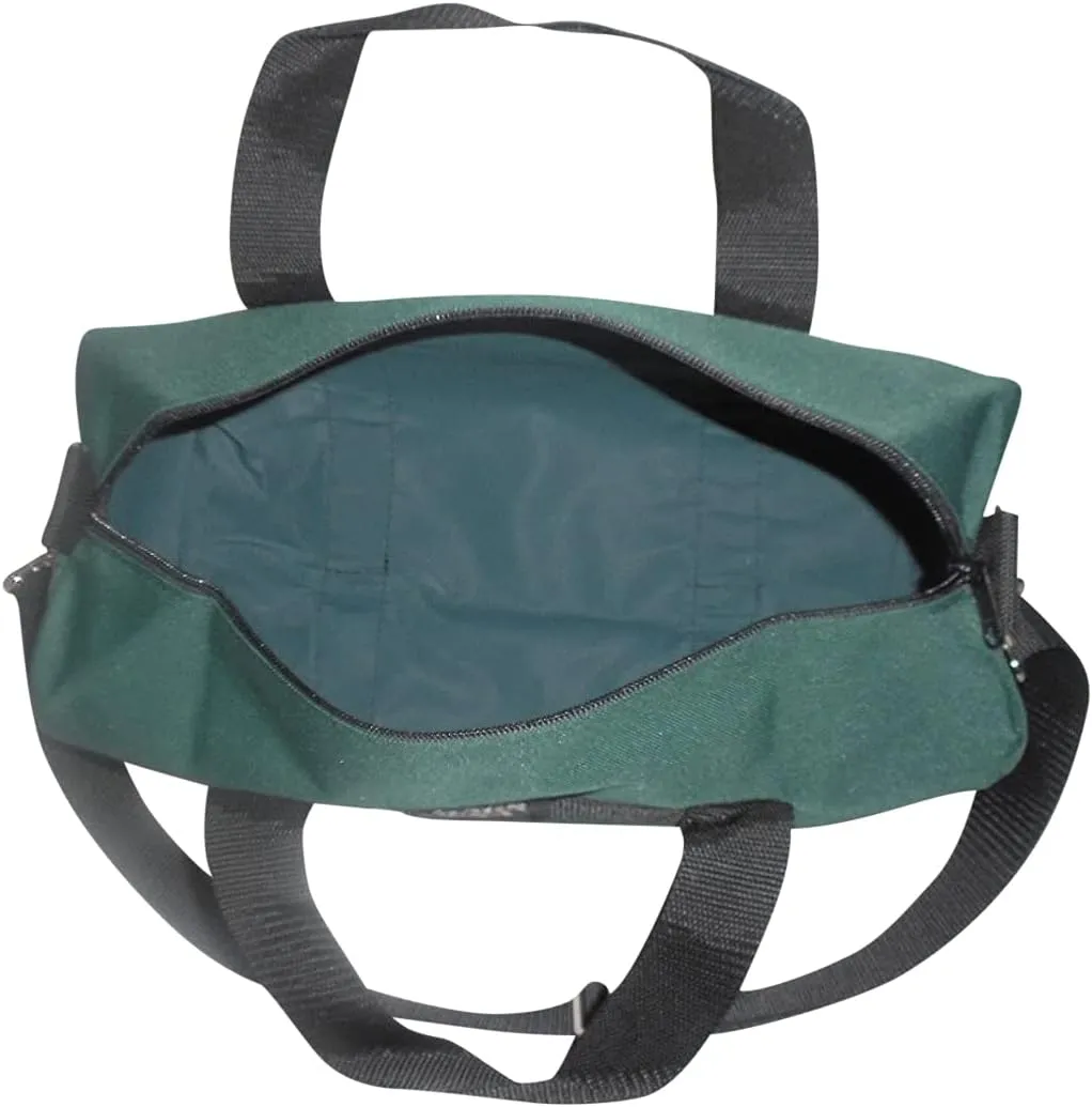 Duffle BAG/Gym Bag, Sport Bag with Front Zipper Pocket, Made In USA. (Forest Green)