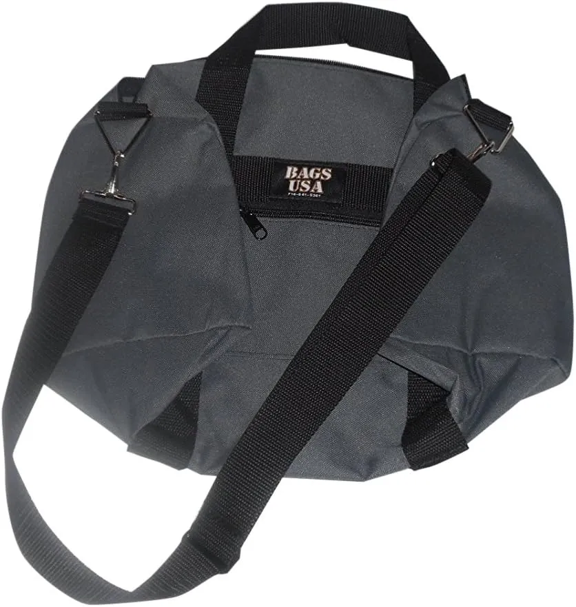 Duffle BAG/Gym Bag,Small Canvas Bag with Front Pocket, Made In USA. (Gray)