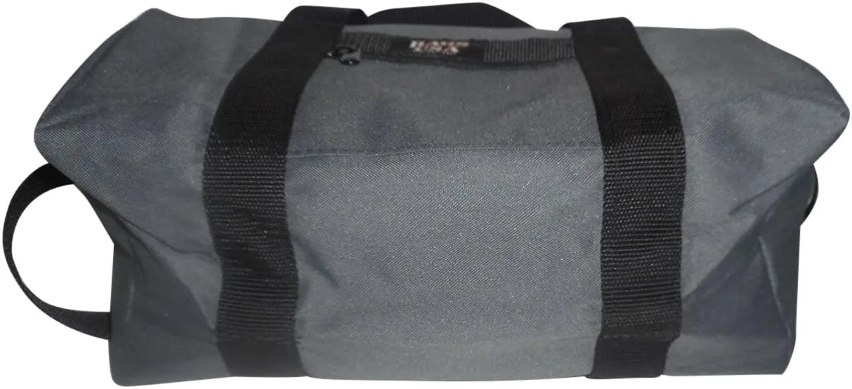 Duffle BAG/Gym Bag,Small Canvas Bag with Front Pocket, Made In USA. (Gray)